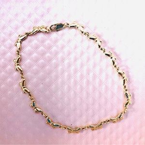 Gold and silver bracelets